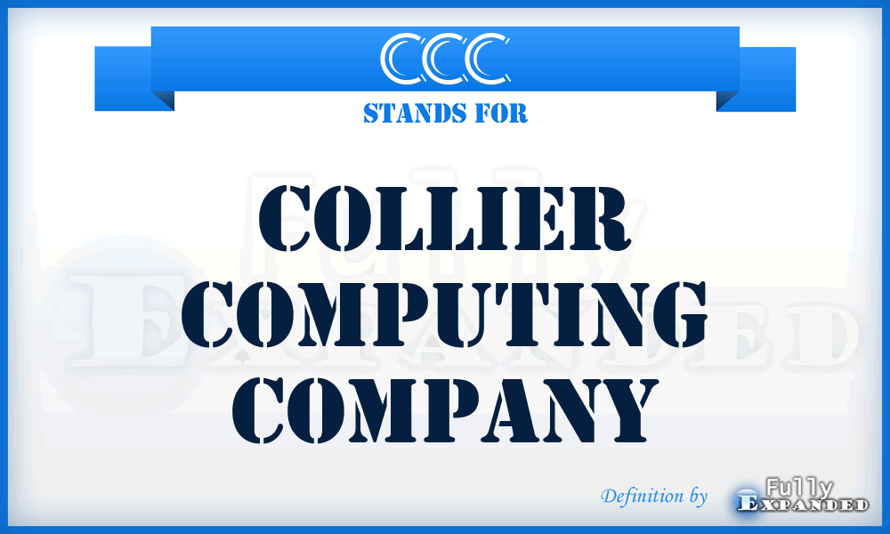 CCC - Collier Computing Company