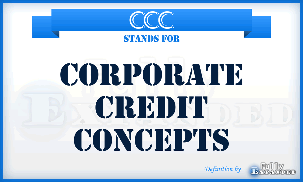 CCC - Corporate Credit Concepts