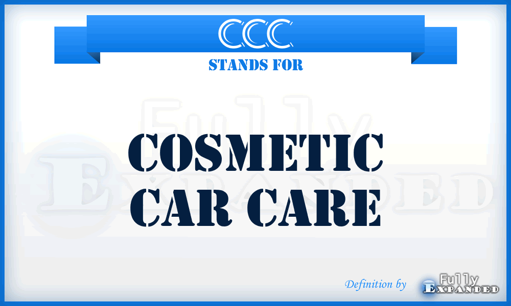 CCC - Cosmetic Car Care