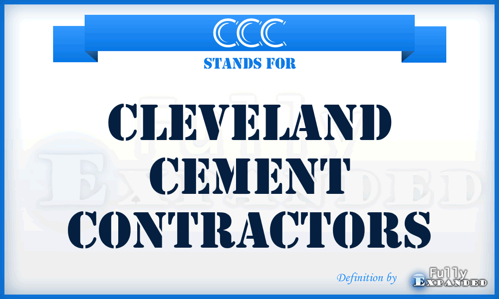 CCC - Cleveland Cement Contractors