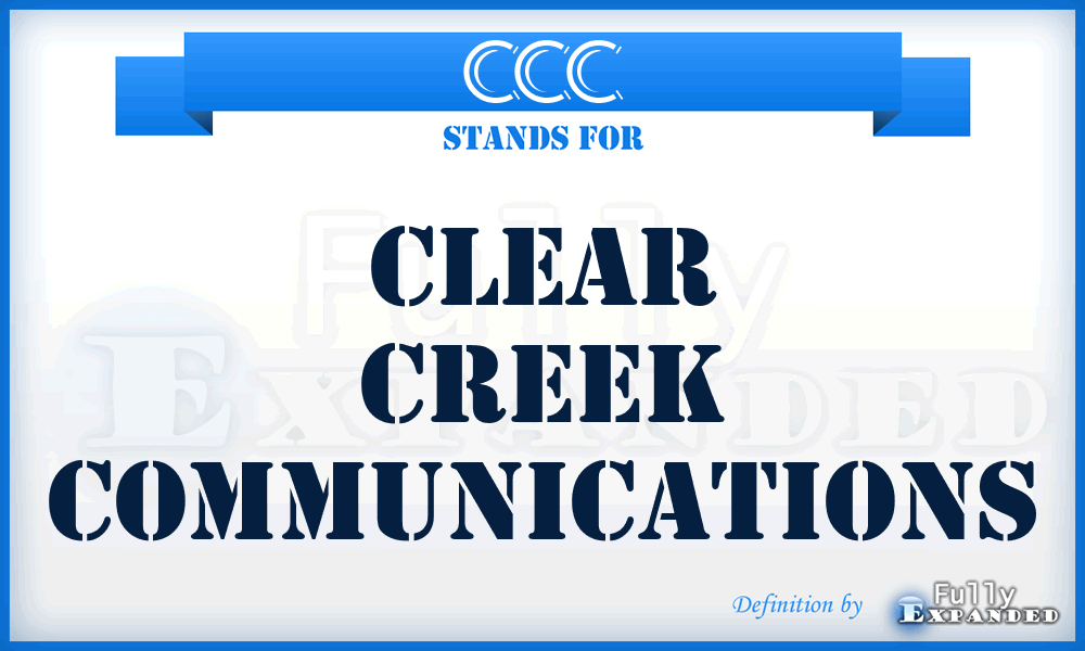 CCC - Clear Creek Communications