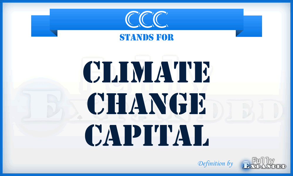 CCC - Climate Change Capital