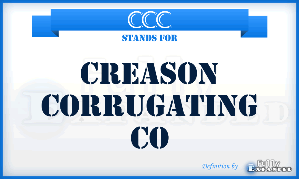 CCC - Creason Corrugating Co
