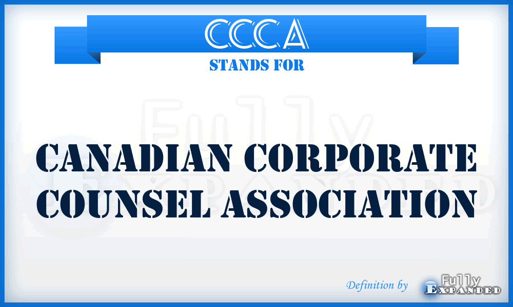 CCCA - Canadian Corporate Counsel Association