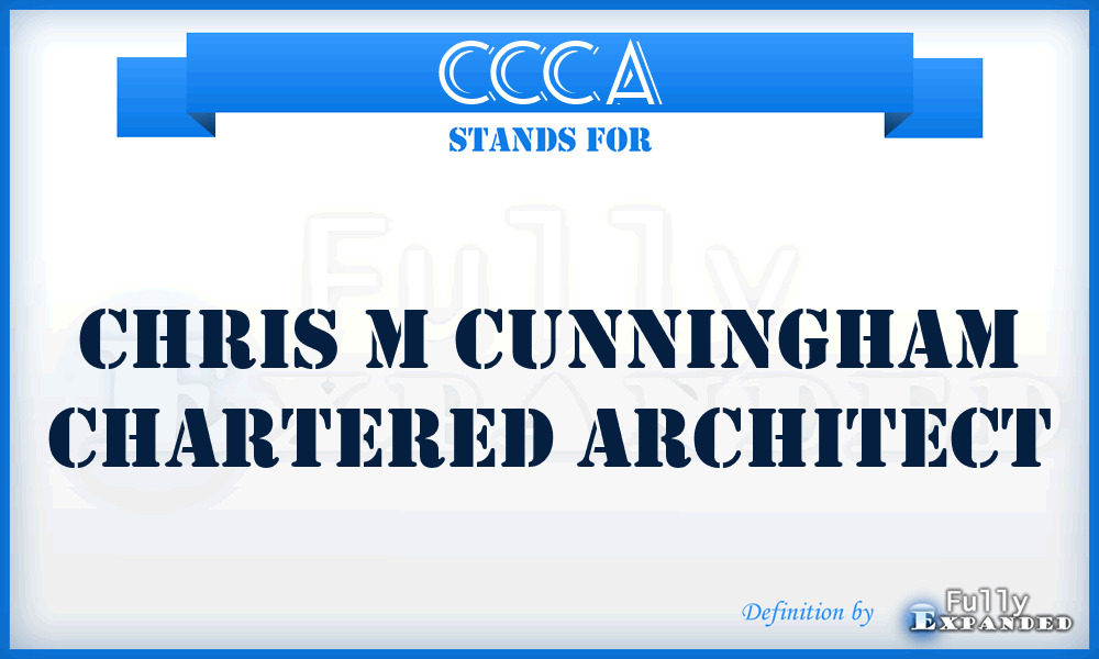 CCCA - Chris m Cunningham Chartered Architect
