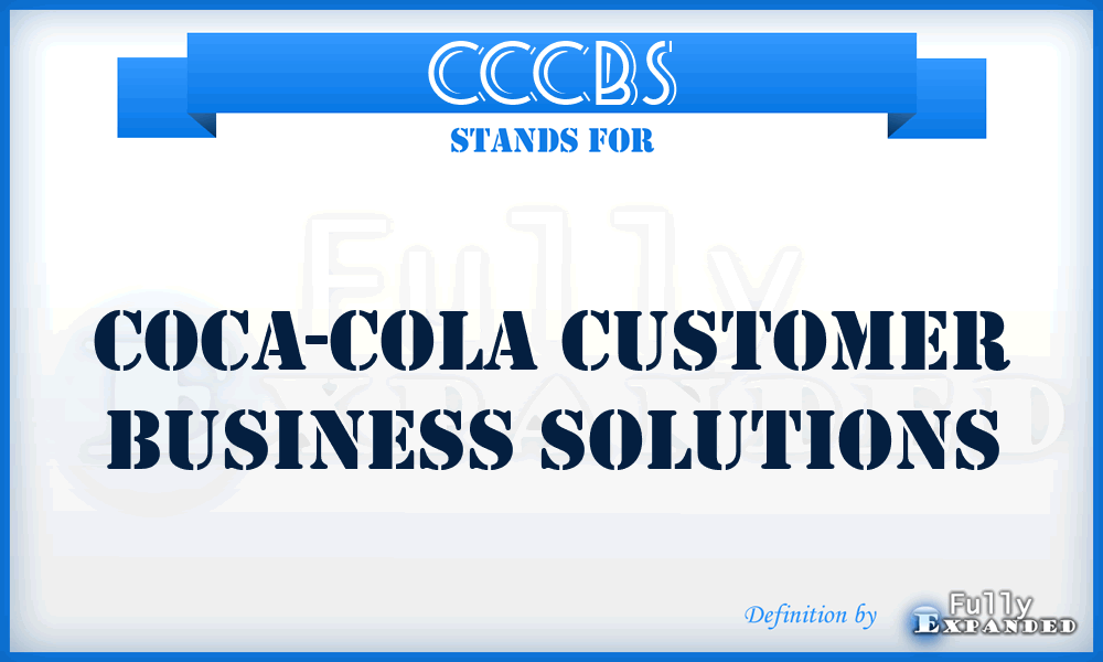 CCCBS - Coca-Cola Customer Business Solutions