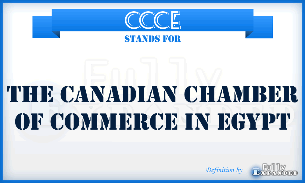 CCCE - The Canadian Chamber of Commerce in Egypt