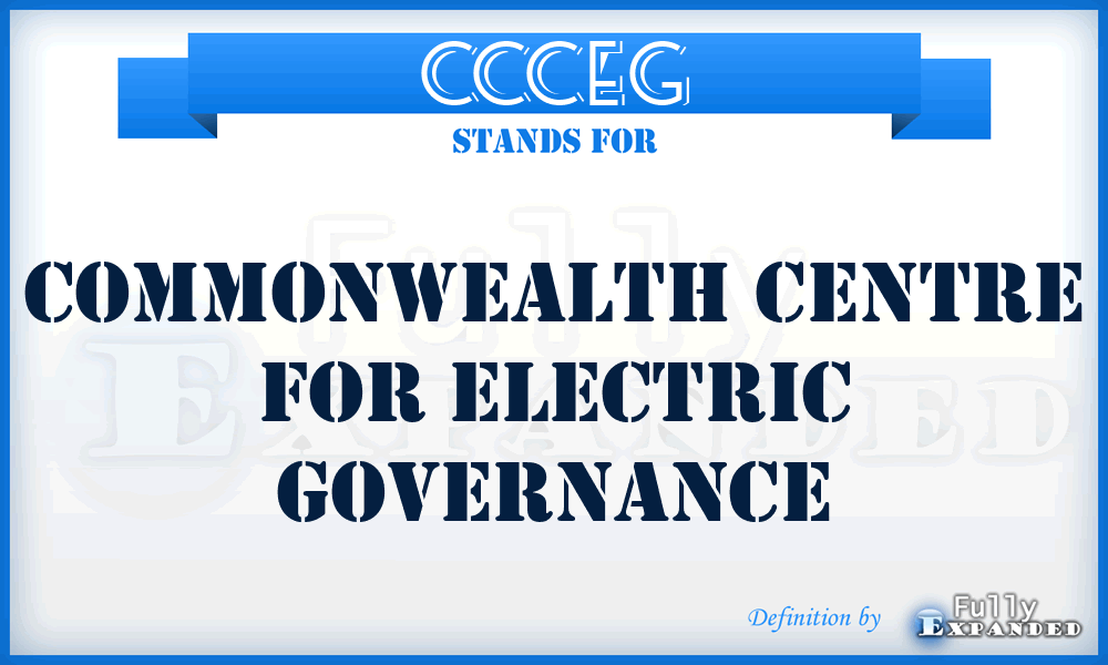 CCCEG - Commonwealth Centre for Electric Governance