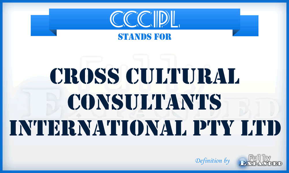 CCCIPL - Cross Cultural Consultants International Pty Ltd