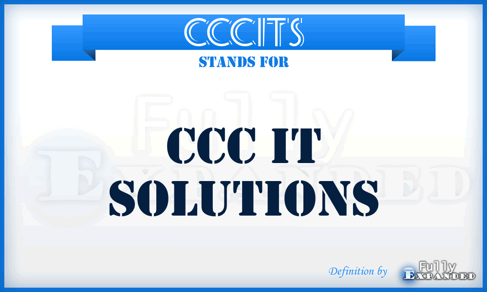 CCCITS - CCC IT Solutions