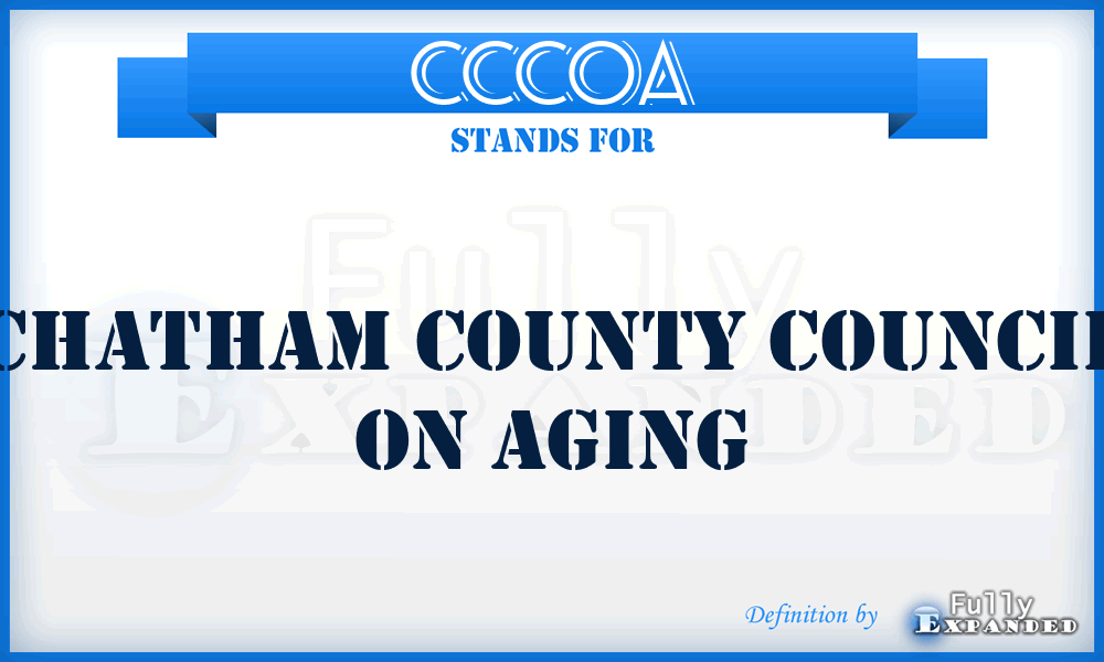 CCCOA - Chatham County Council On Aging