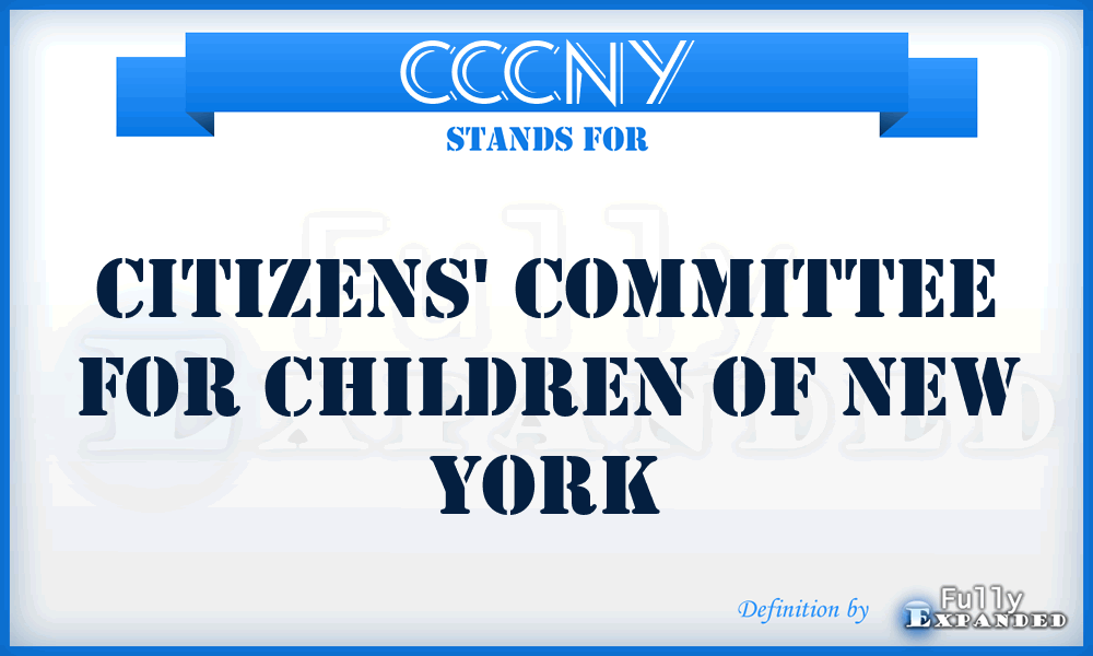 CCCNY - Citizens' Committee for Children of New York