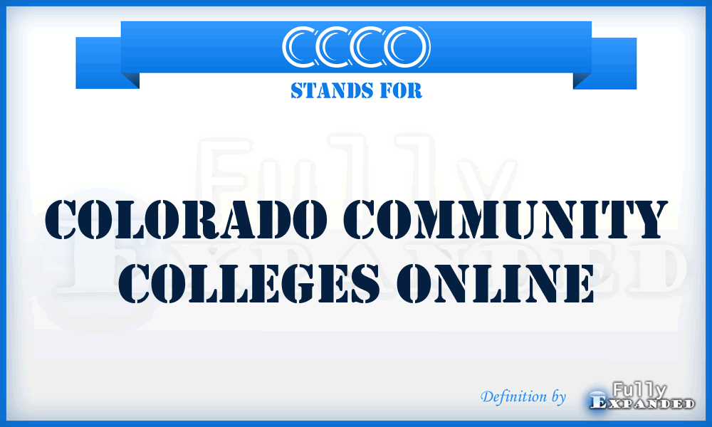 CCCO - Colorado Community Colleges Online