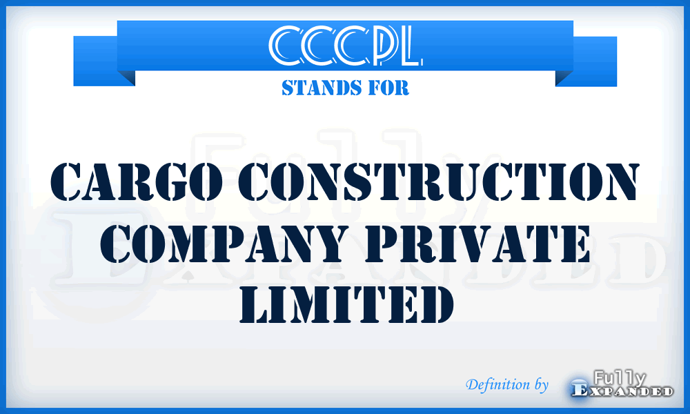 CCCPL - Cargo Construction Company Private Limited