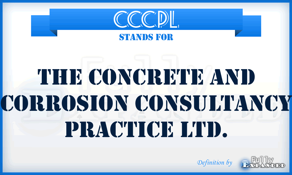 CCCPL - The Concrete and Corrosion Consultancy Practice Ltd.