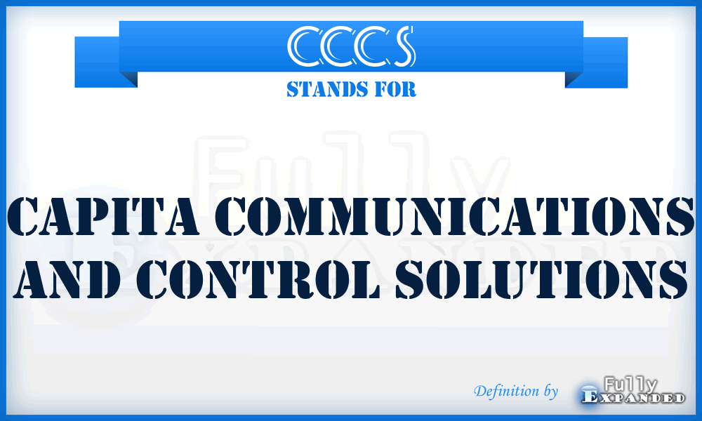 CCCS - Capita Communications and Control Solutions