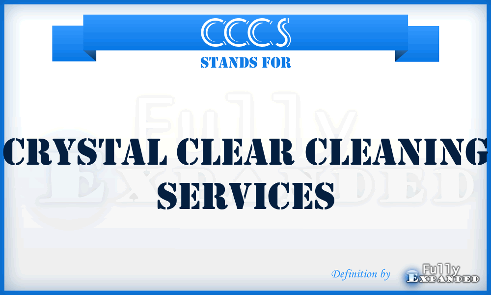 CCCS - Crystal Clear Cleaning Services