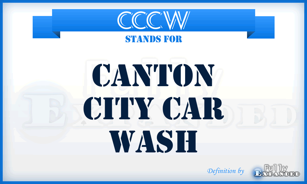 CCCW - Canton City Car Wash
