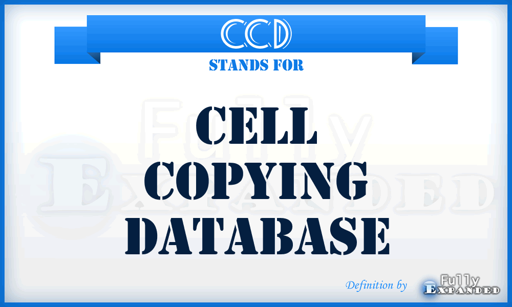 CCD - Cell Copying Database