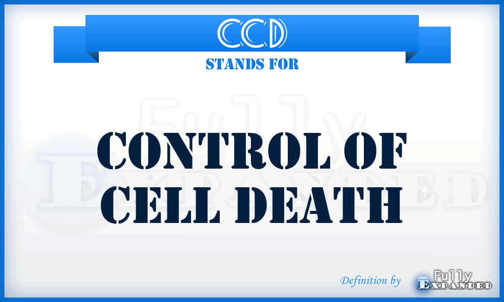 CCD - Control of Cell Death