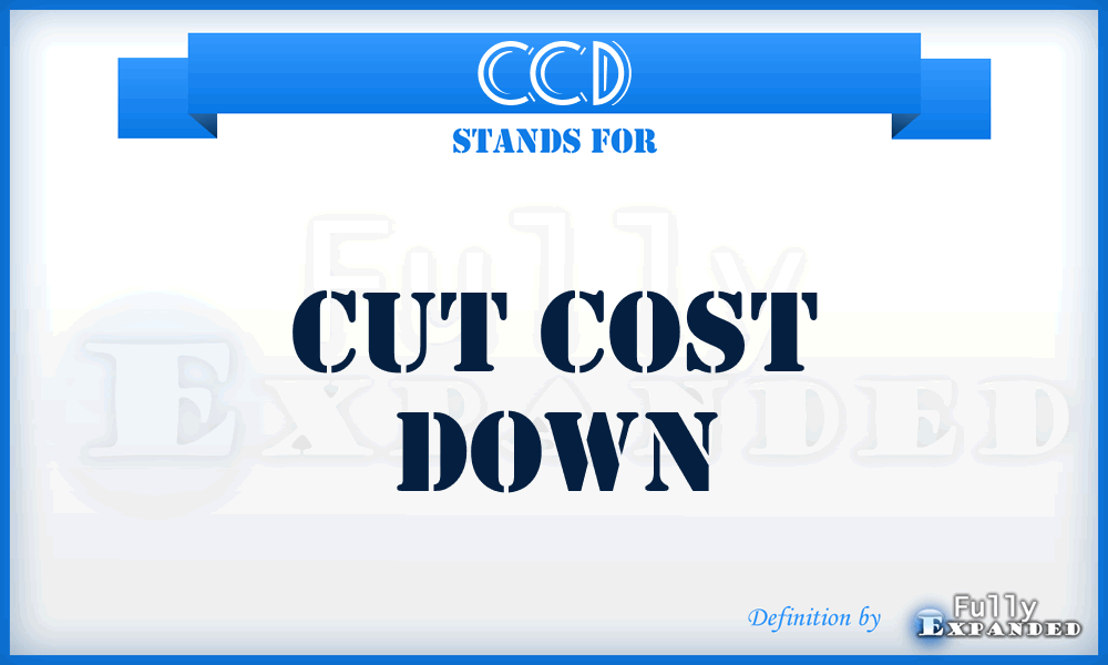 CCD - Cut Cost Down