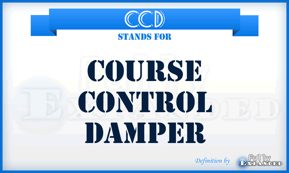 CCD - course control damper