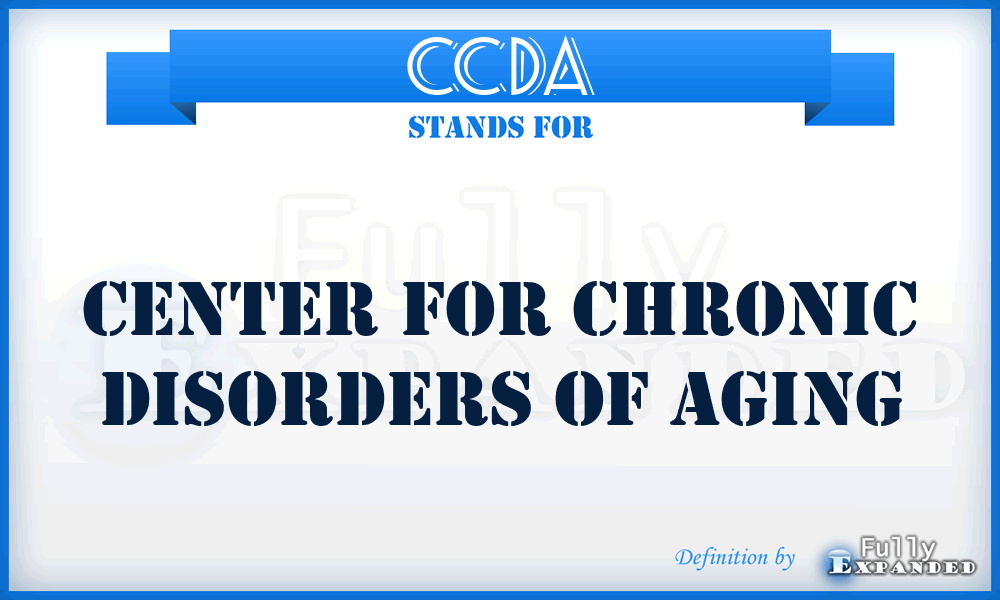 CCDA - Center for Chronic Disorders of Aging