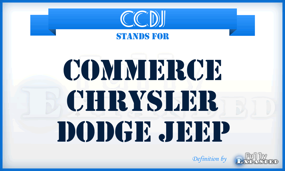 CCDJ - Commerce Chrysler Dodge Jeep