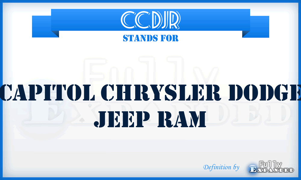 CCDJR - Capitol Chrysler Dodge Jeep Ram