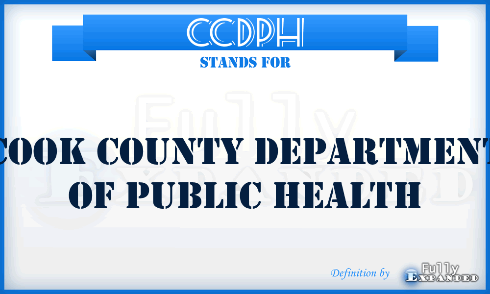 CCDPH - Cook County Department of Public Health