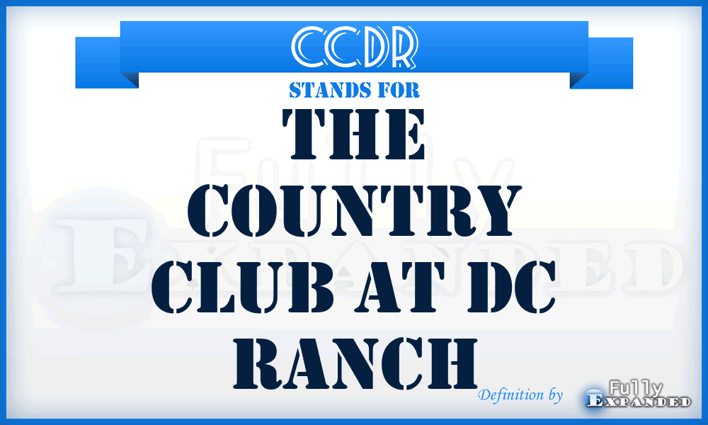 CCDR - The Country Club at Dc Ranch