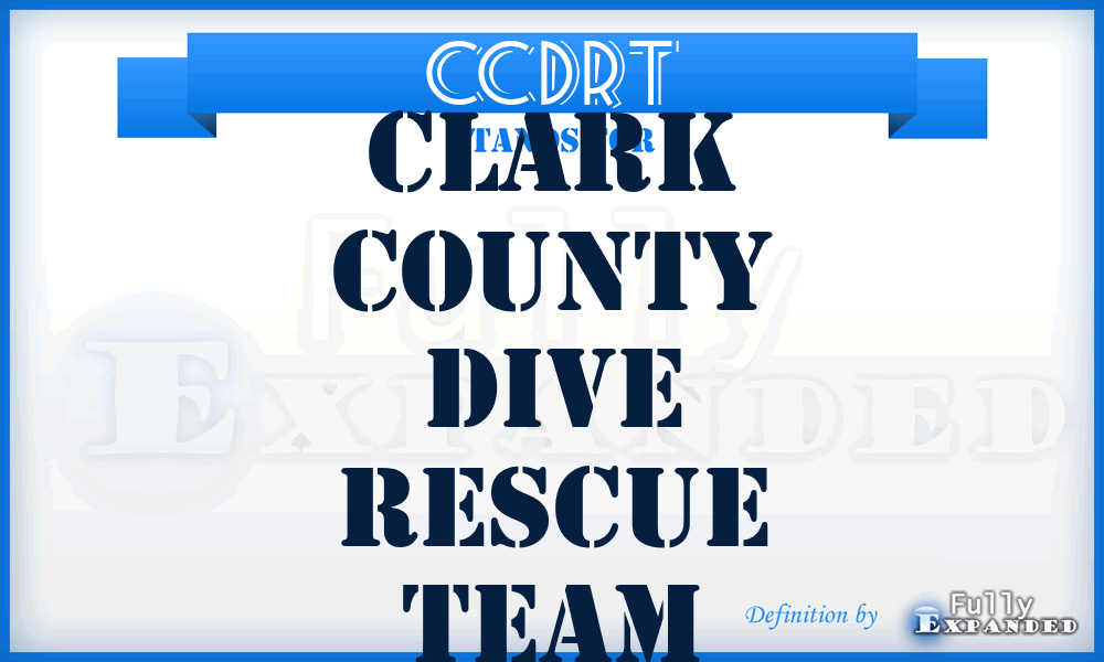 CCDRT - Clark County Dive Rescue Team