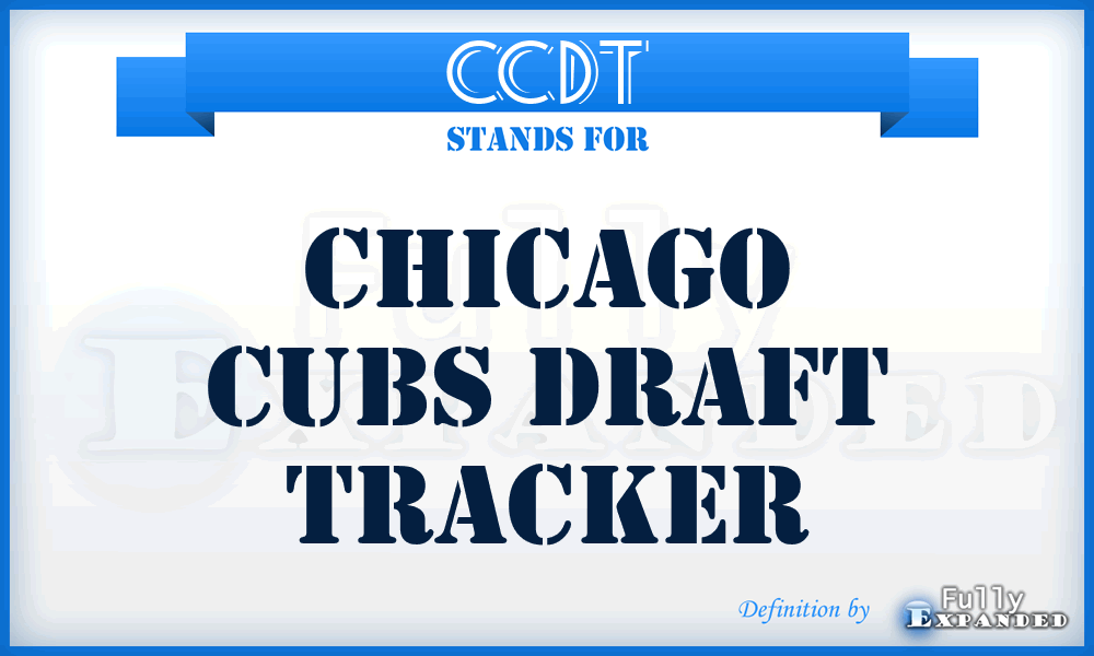 CCDT - Chicago Cubs Draft Tracker