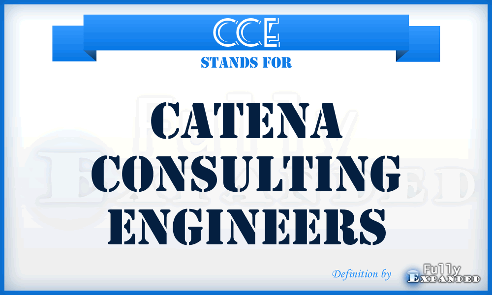 CCE - Catena Consulting Engineers