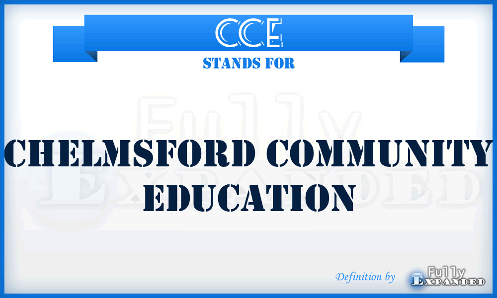 CCE - Chelmsford Community Education