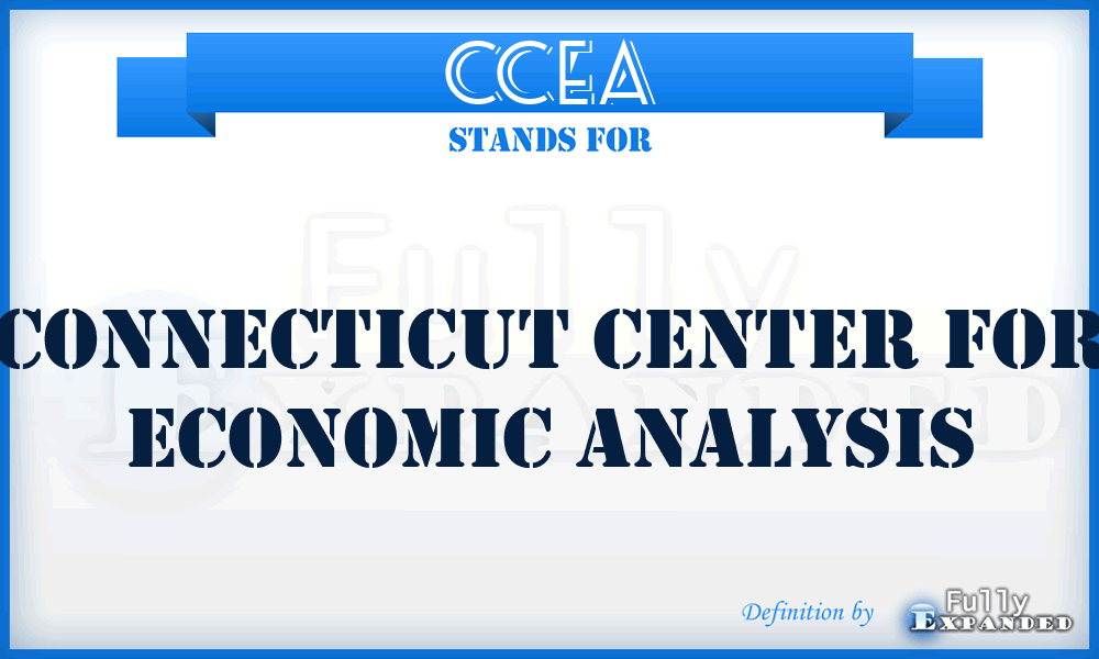 CCEA - Connecticut Center for Economic Analysis