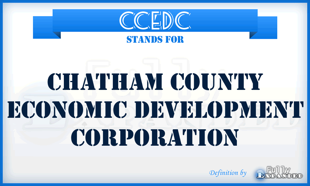 CCEDC - Chatham County Economic Development Corporation