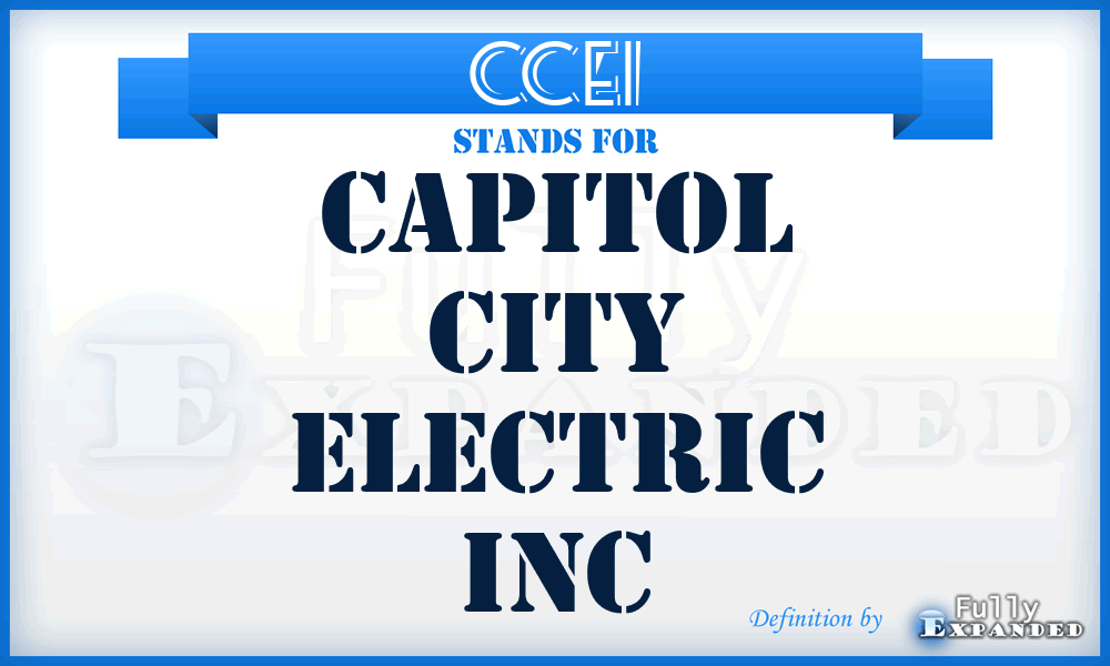 CCEI - Capitol City Electric Inc