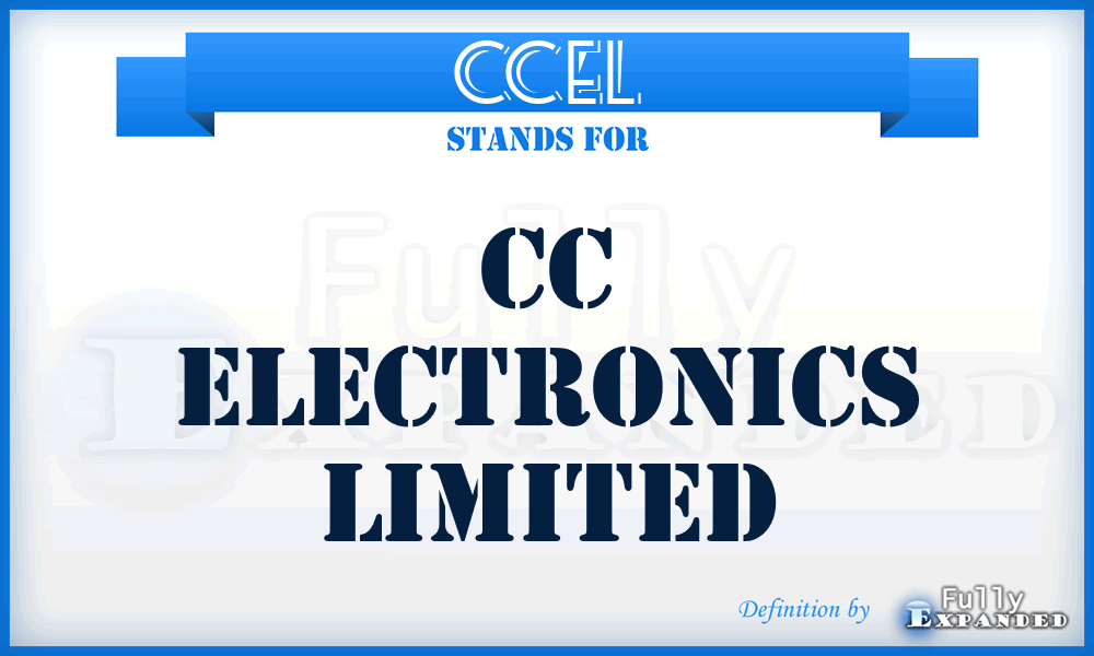 CCEL - CC Electronics Limited