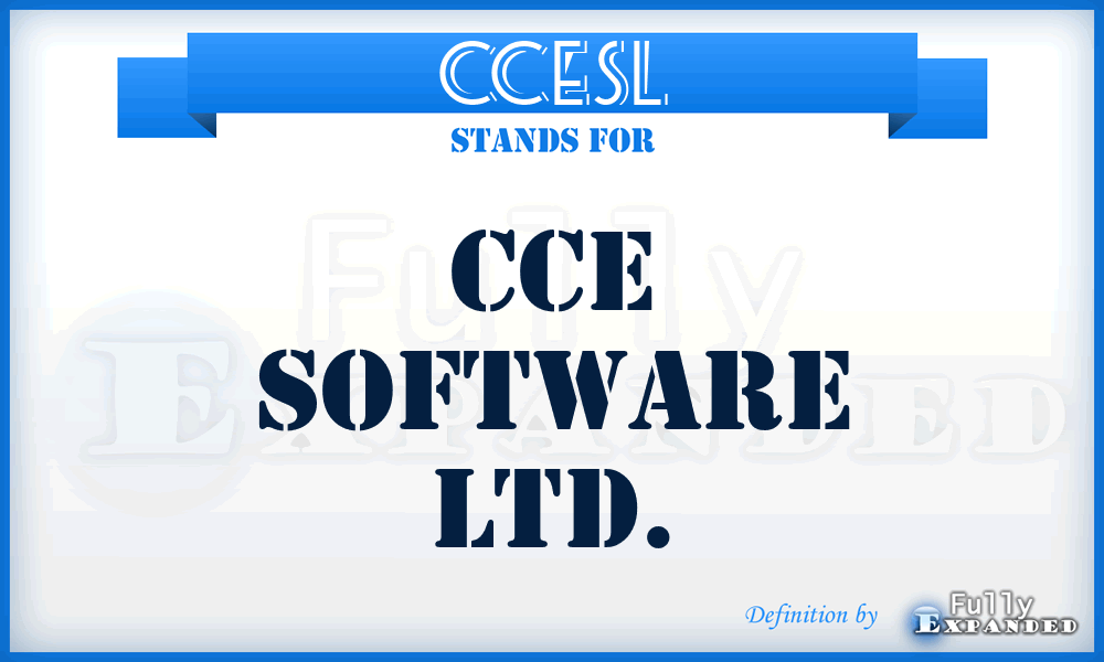 CCESL - CCE Software Ltd.