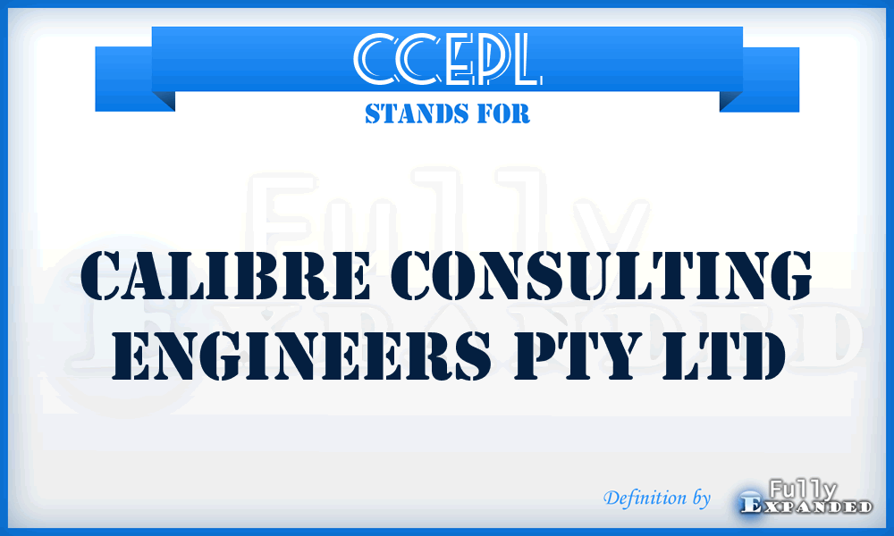 CCEPL - Calibre Consulting Engineers Pty Ltd