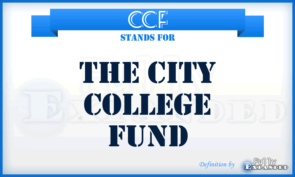 CCF - The City College Fund