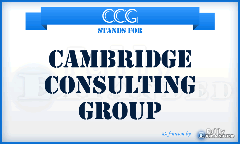 CCG - Cambridge Consulting Group