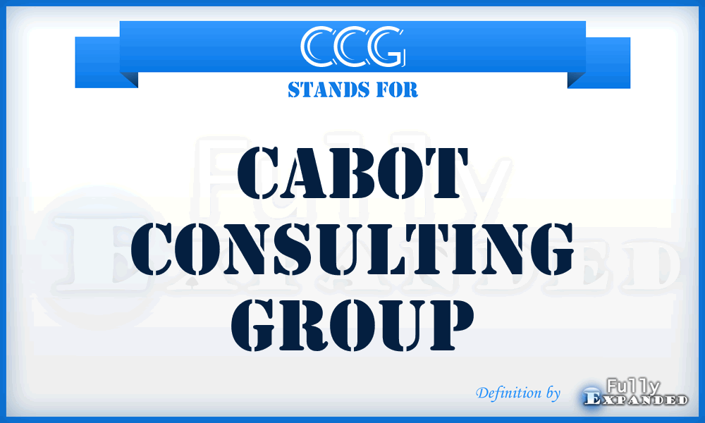 CCG - Cabot Consulting Group