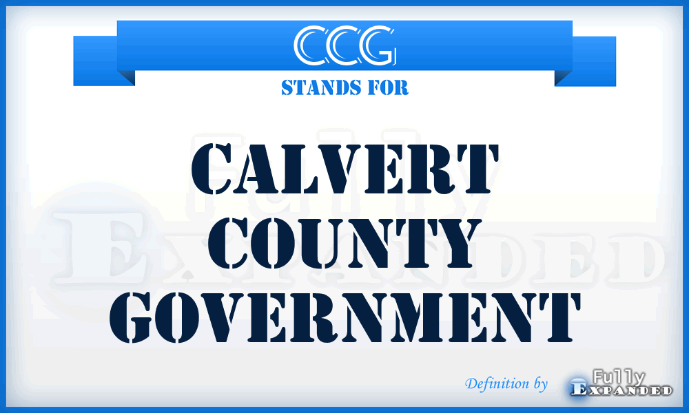 CCG - Calvert County Government