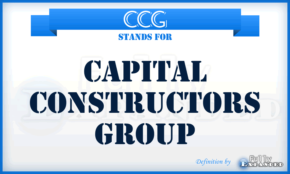 CCG - Capital Constructors Group