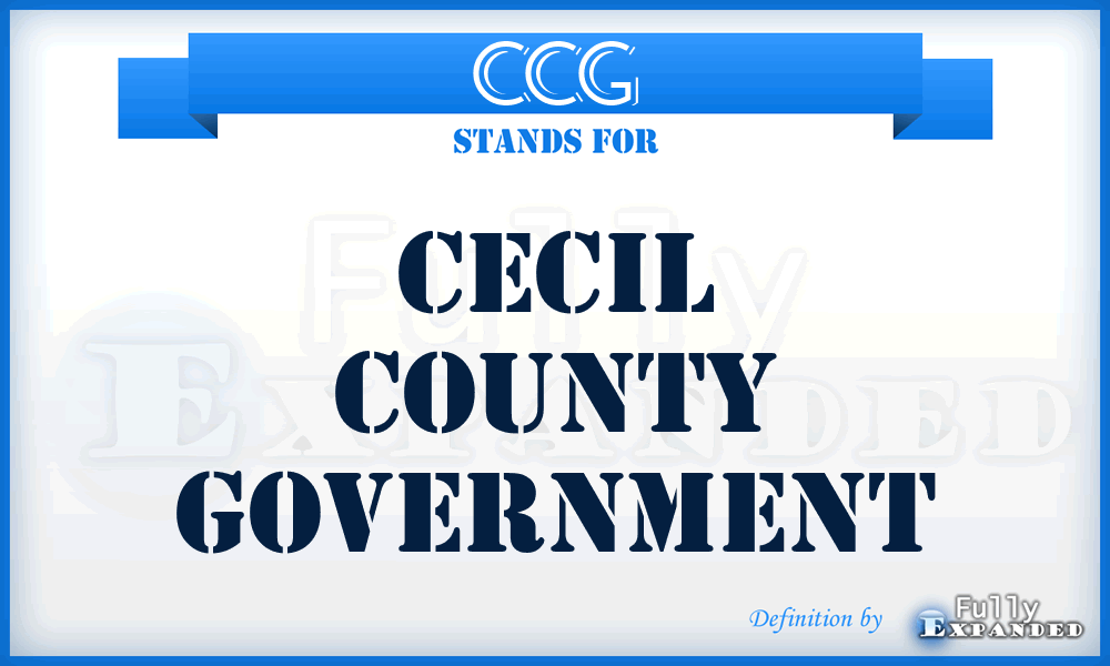 CCG - Cecil County Government