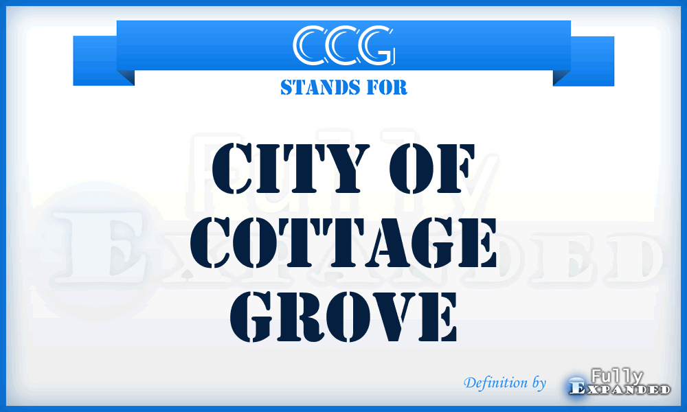CCG - City of Cottage Grove