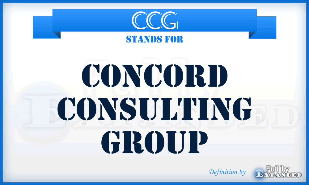 CCG - Concord Consulting Group