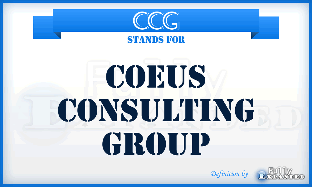 CCG - Coeus Consulting Group